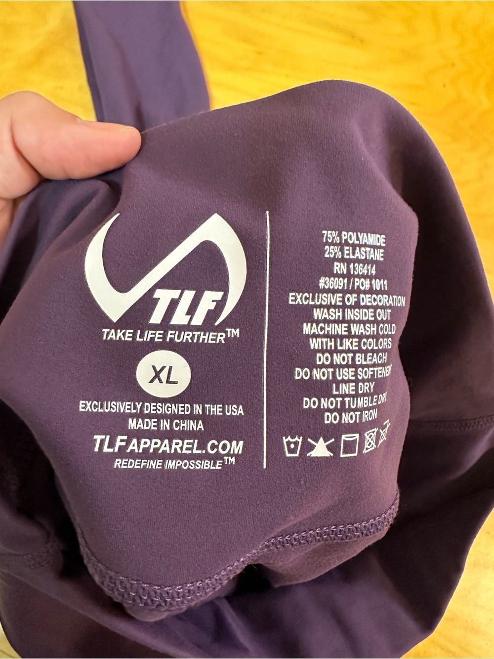 TLF Tempo High Waisted Workout Leggings XL Purple NWOT - Picture 6 of 9